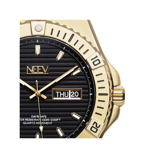 Horloge Day&Date Zimann | Staal Goud Zwart