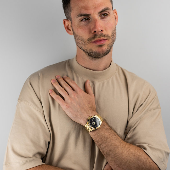 Horloge Day&Date Zimann | Staal Goud Zwart