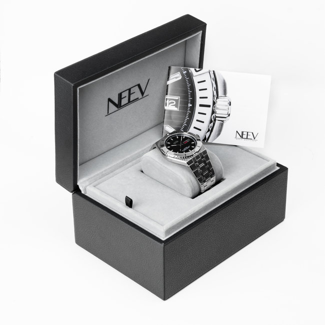 Horloge Day&Date Miller | Leder Zwart/Zilver Zwart