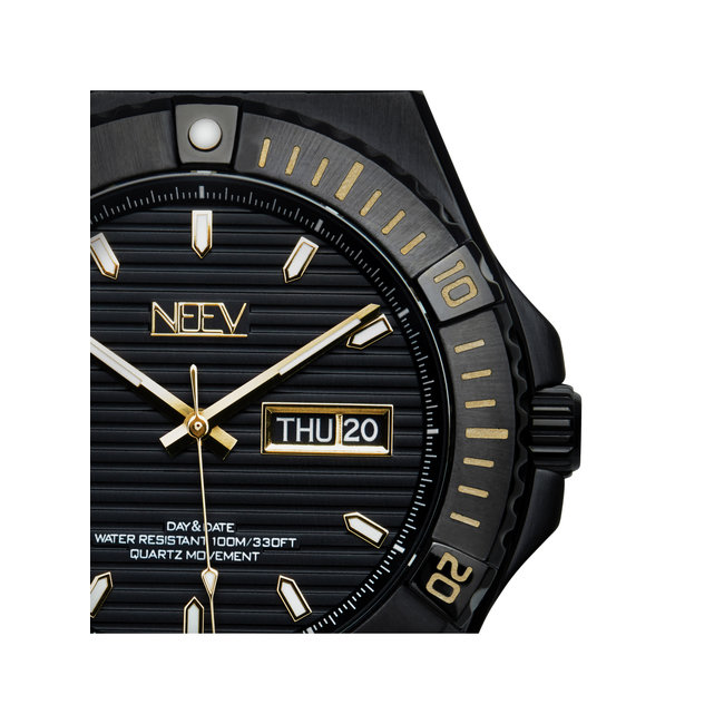 Horloge Day&Date Hester | Staal Zwart