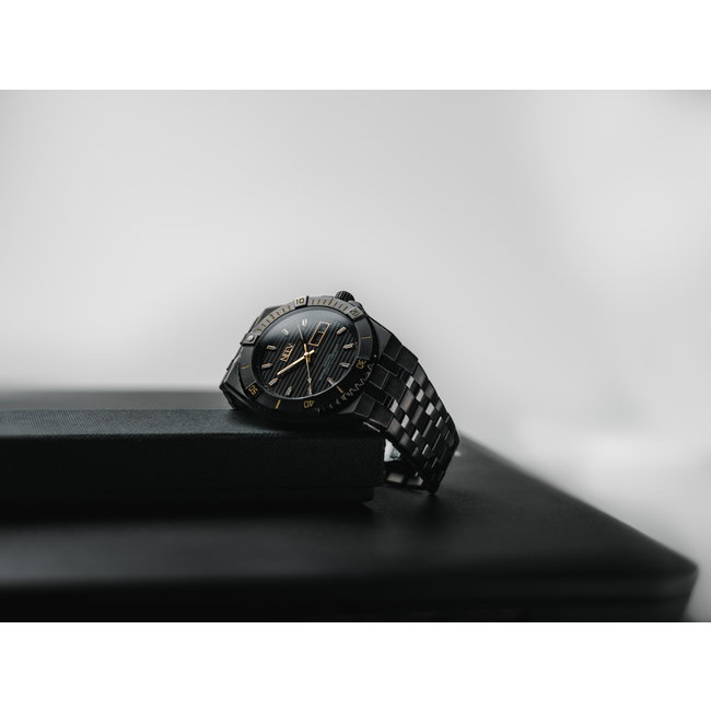 Horloge Day&Date Hester | Staal Zwart