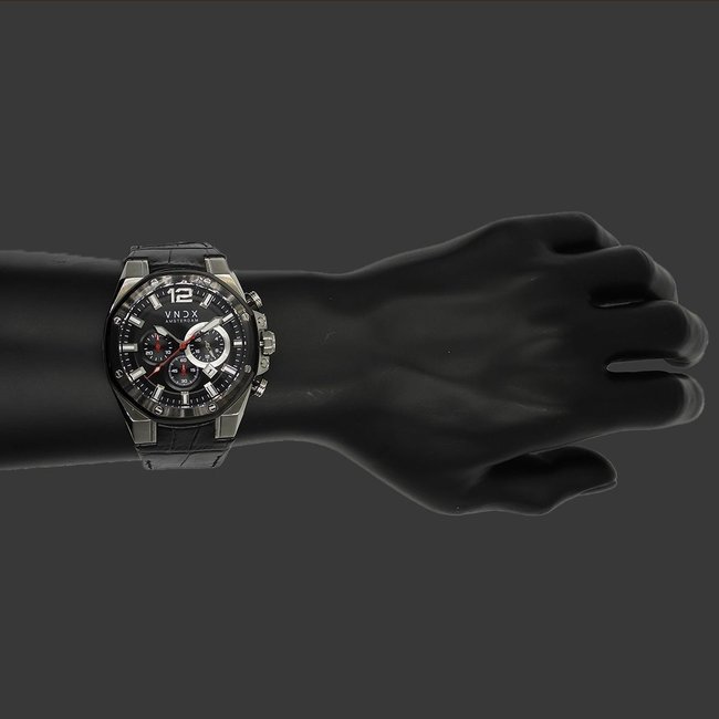 Horloge Wise Man Leder Zwart