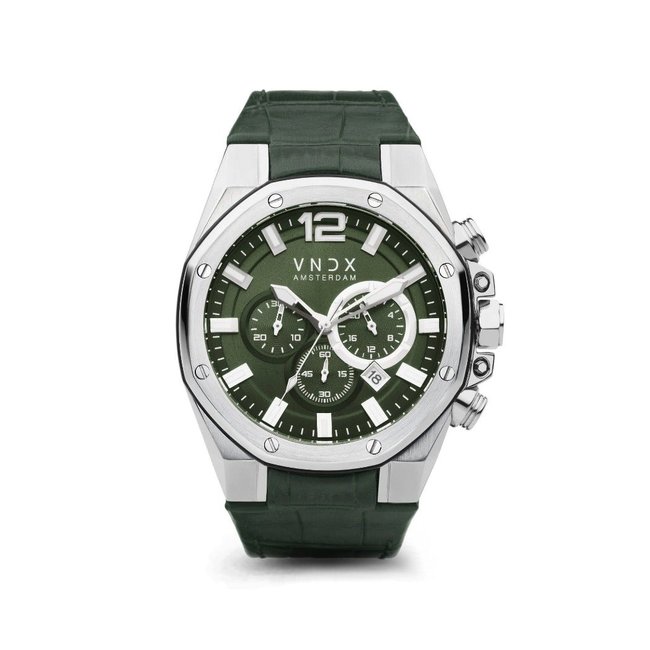 Horloge Wise Man Leder Groen