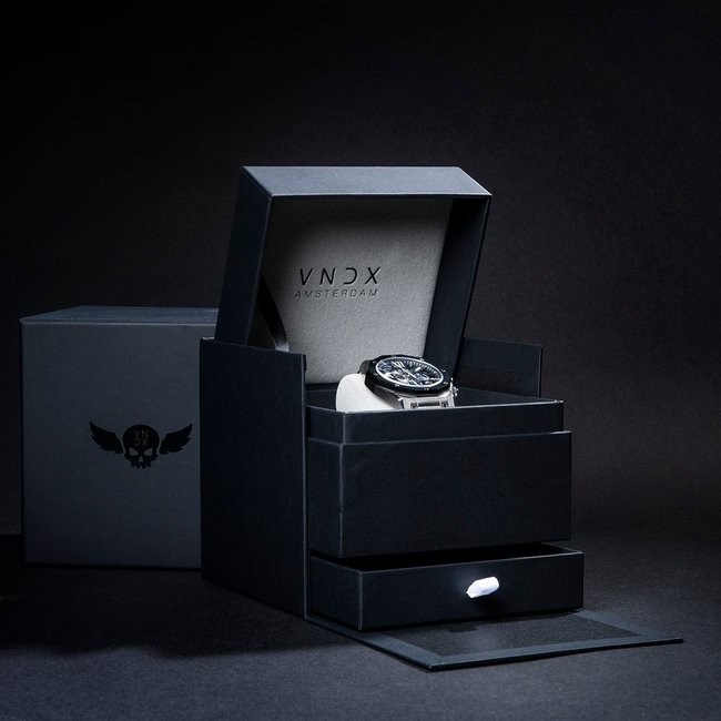 Horloge Wise Man Staal Zilver Blauw