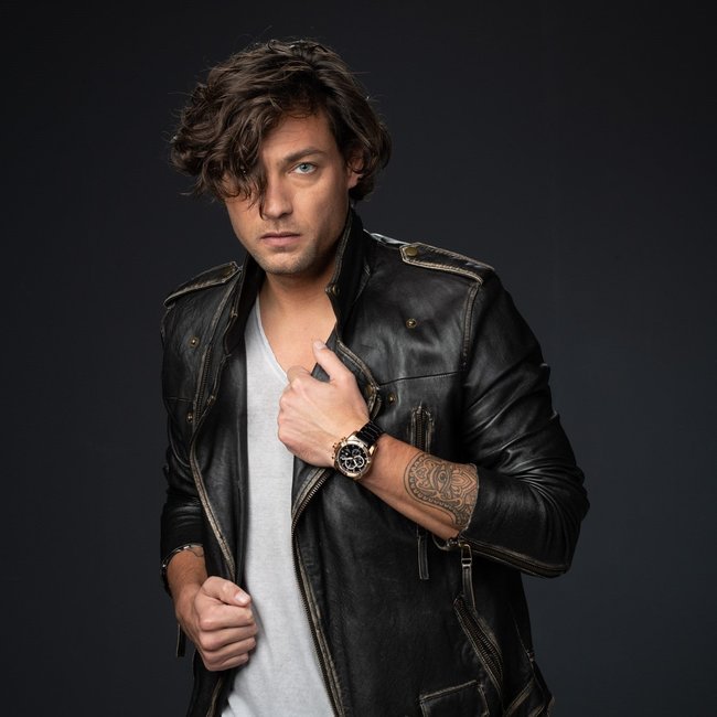 Horloge Young Rebel Big Boy Staal Zwart Rosé Goud