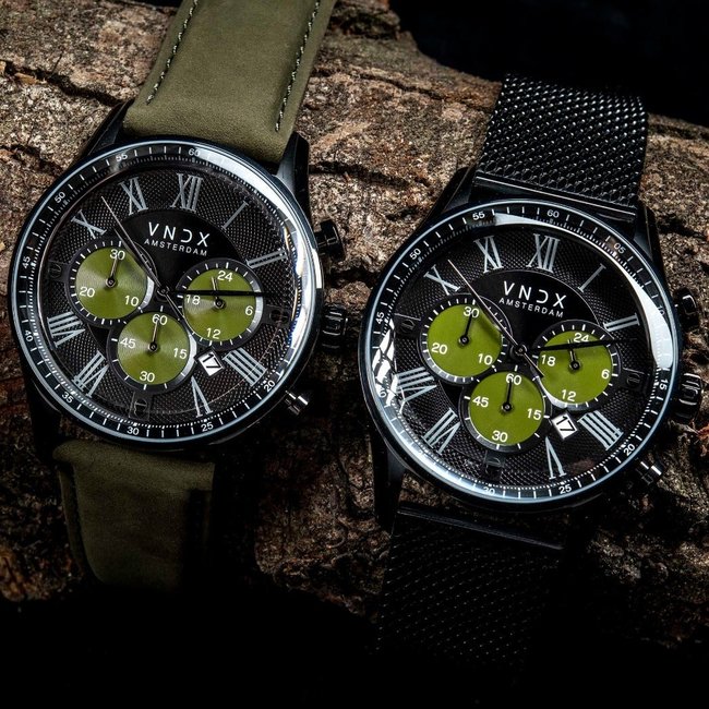 Horloge The Chief Leder Groen