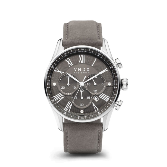 Horloge The Chief Leder Grijs