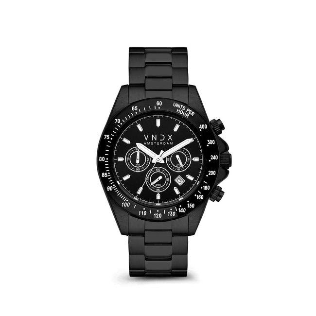 Horloge Dark DJ Staal Zwart
