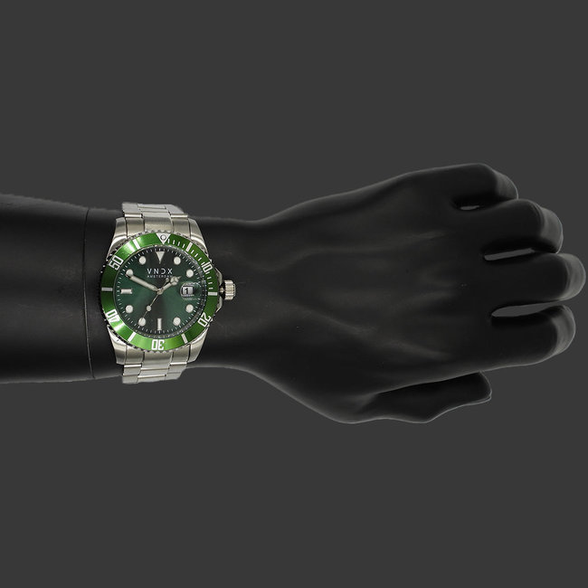 Horloge AMS. LXRY. Staal Zilver Groen