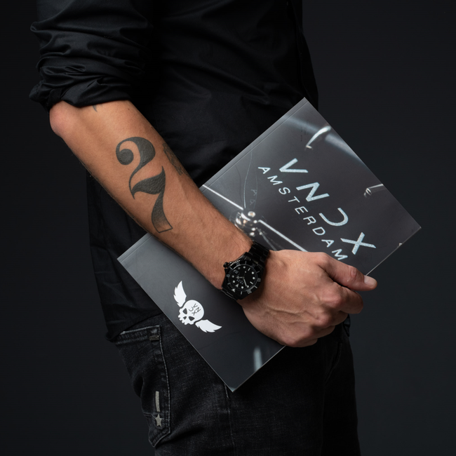 Horloge AMS. LXRY. Staal Zilver Groen