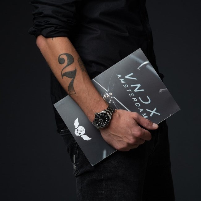 Horloge AMS. LXRY. MT Staal Zilver/Goud Groen