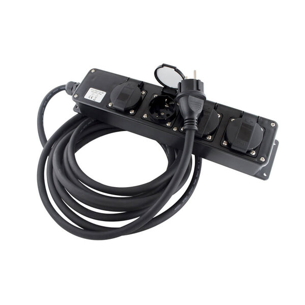 Professionell förlängningskabel med grenuttag