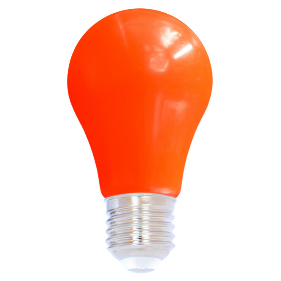 2 och 5 watt röda stora transparenta lampor Ø60