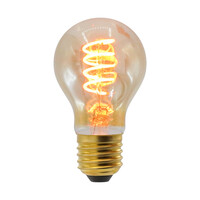 5W spiral lampa, 1 800K, bärnstensglas Ø60 - dimbar