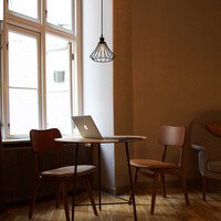 4W croissant spiral lampa, 1 800K, bärnstensglas Ø60 - dimbar