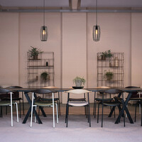 4W croissant spiral lampa, 1 800K, bärnstensglas Ø60 - dimbar