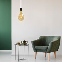 10W dubbel däckar glödtråds-lampa XXL, 2 000K, bärnstensglas Ø160 - dimbar