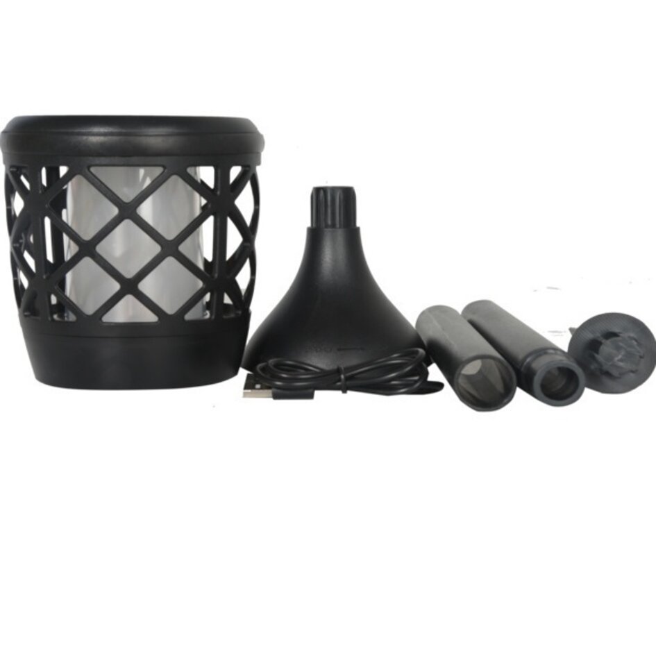 Soldriven lampa Fackla 2W med eld-effekt