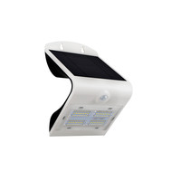 Soldrivna vägglampan Single Conan 3,2W med sensor - vit