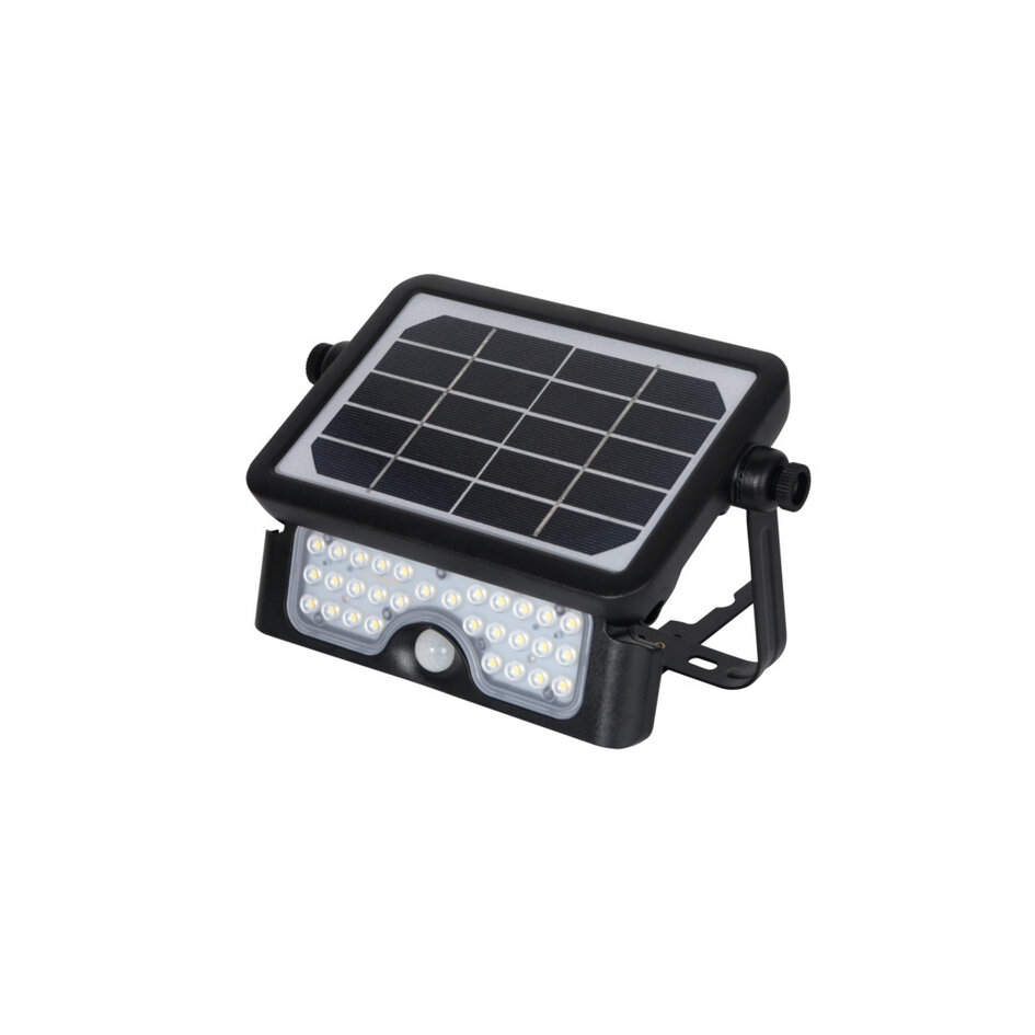 Soldrivna utomhus vägglampan Robo 5W med sensor - svart