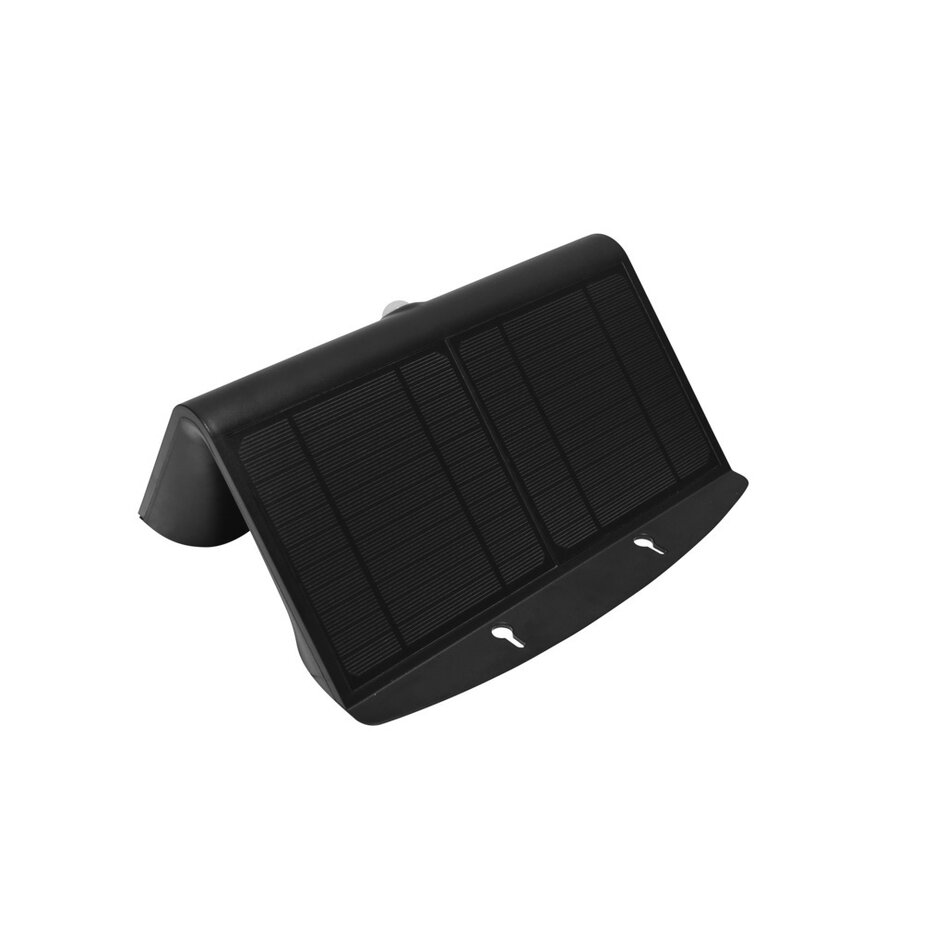 Soldrivna vägglampan Double Conan 6.8W med sensor - svart