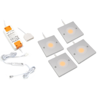 LED skåpljus Alina komplett set med 4 spotar