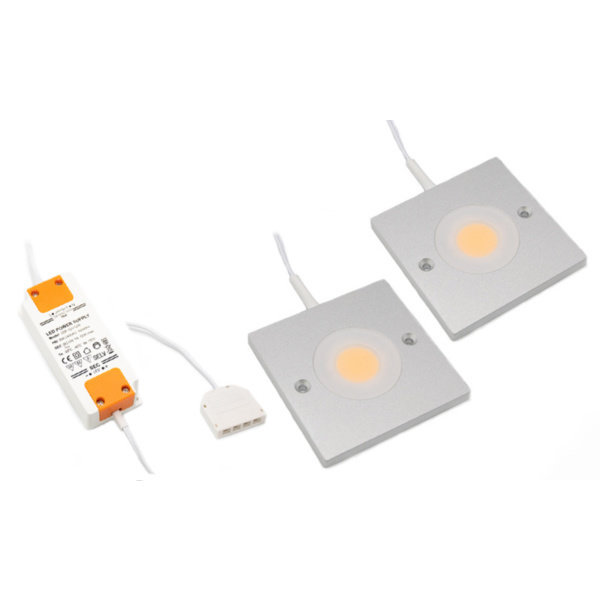 LED skåpljus Alina komplett set med 2 spotar