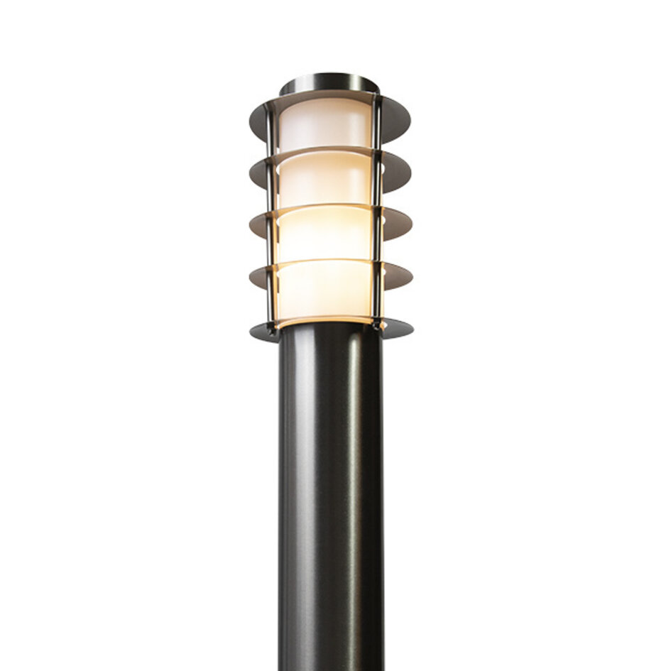 Golvlampa Silvio i rostfritt, 80 cm