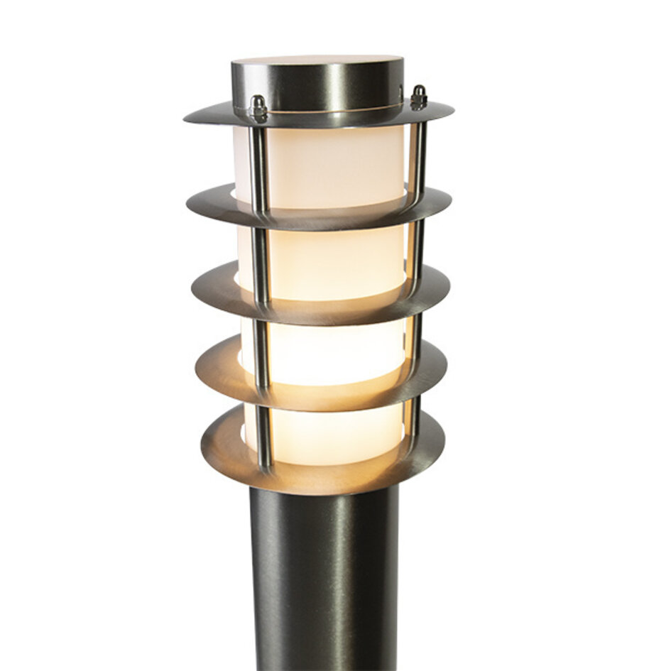 Golvlampa Silvio i rostfritt, 80 cm