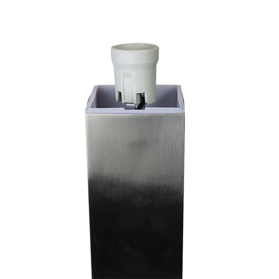 Golvlampan Luigi för utomhus i rostfritt, 80 cm