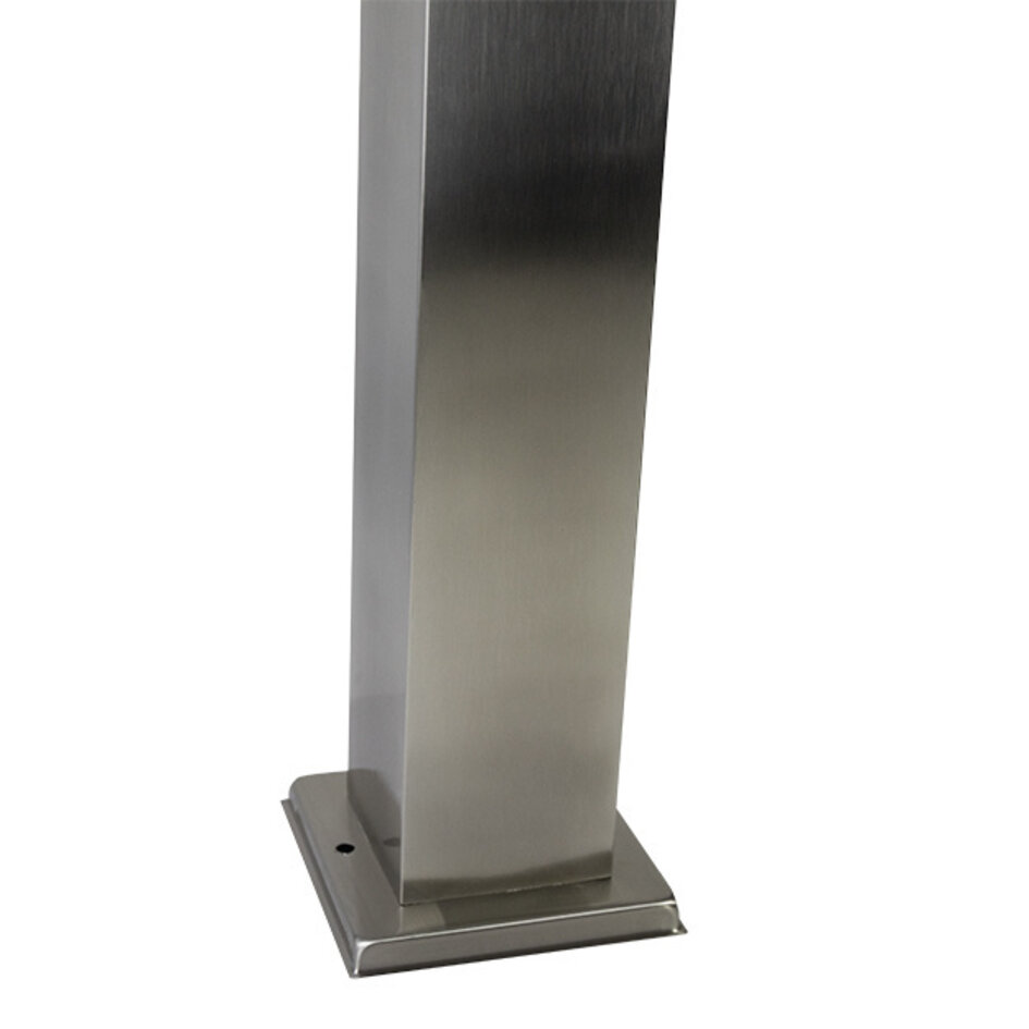 Golvlampan Luigi för utomhus i rostfritt, 80 cm