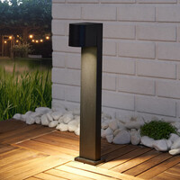 Industriella svarta golvlampan Simone - 50 cm