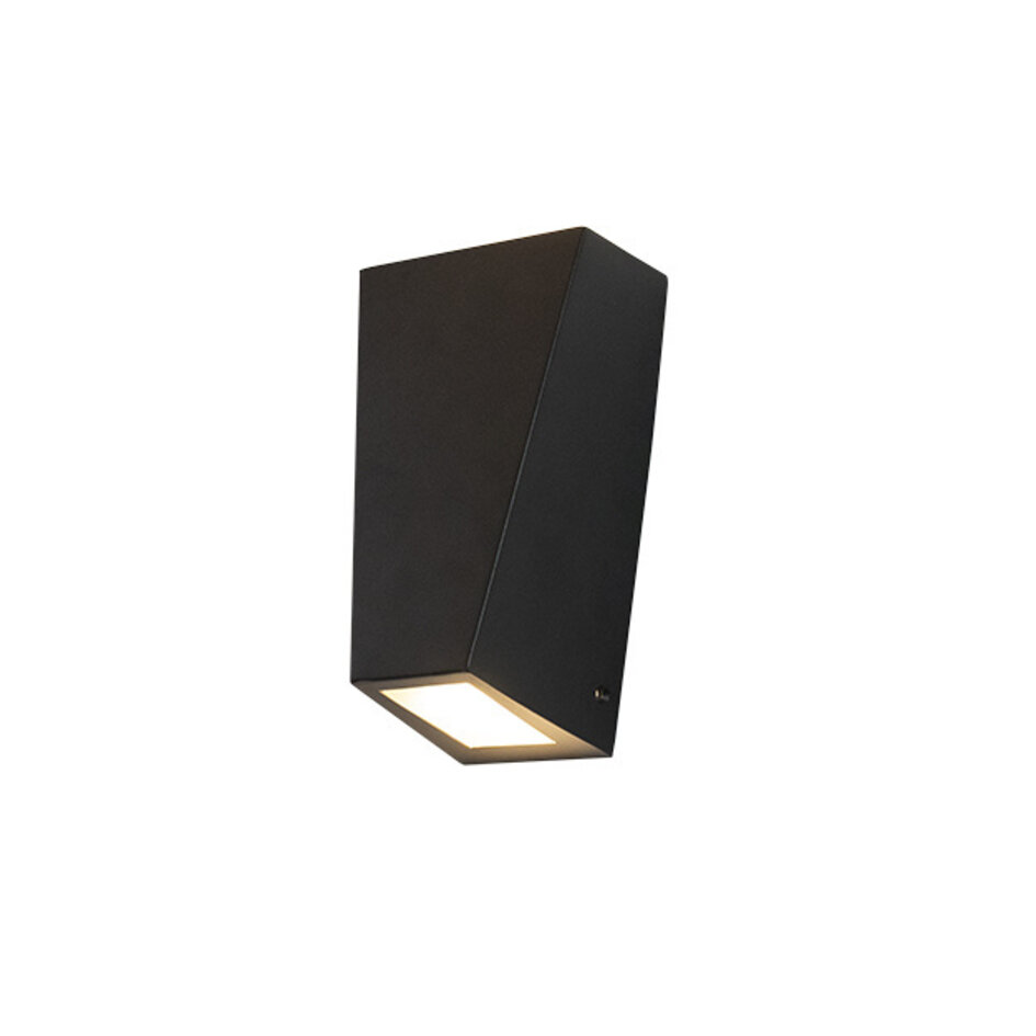 Svart modern vägglampa i rostfritt - Luisa