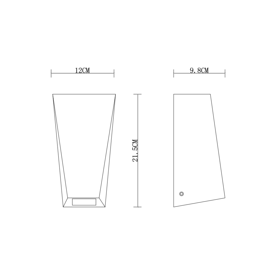 Svart modern vägglampa i rostfritt - Luisa