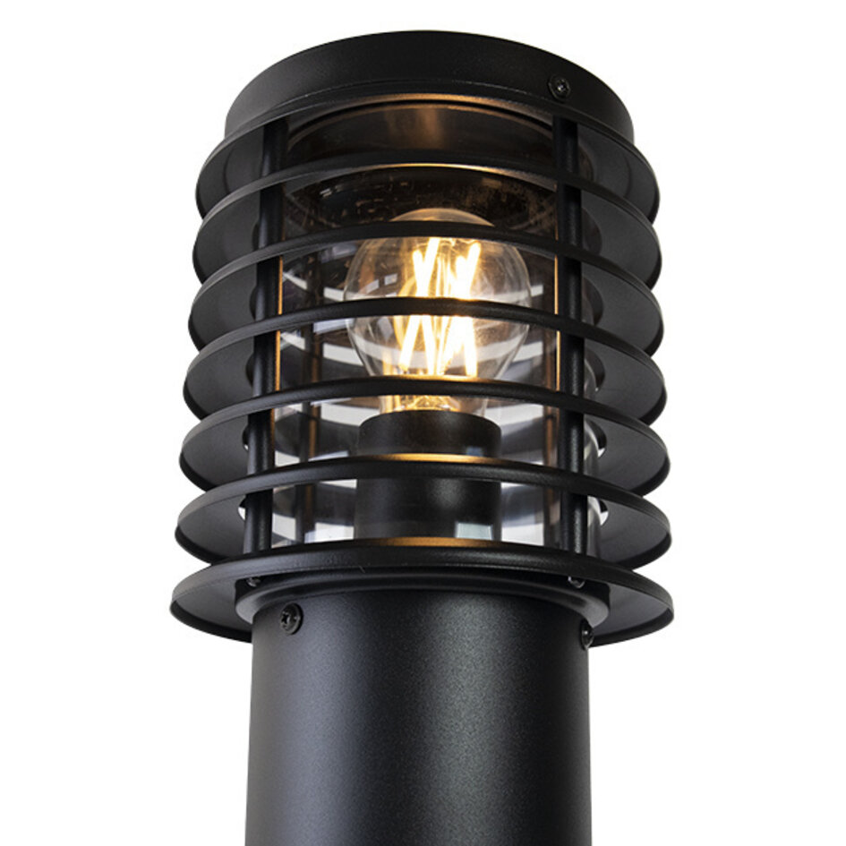 Svarta golvlampan Elia i rostfritt, 50 cm