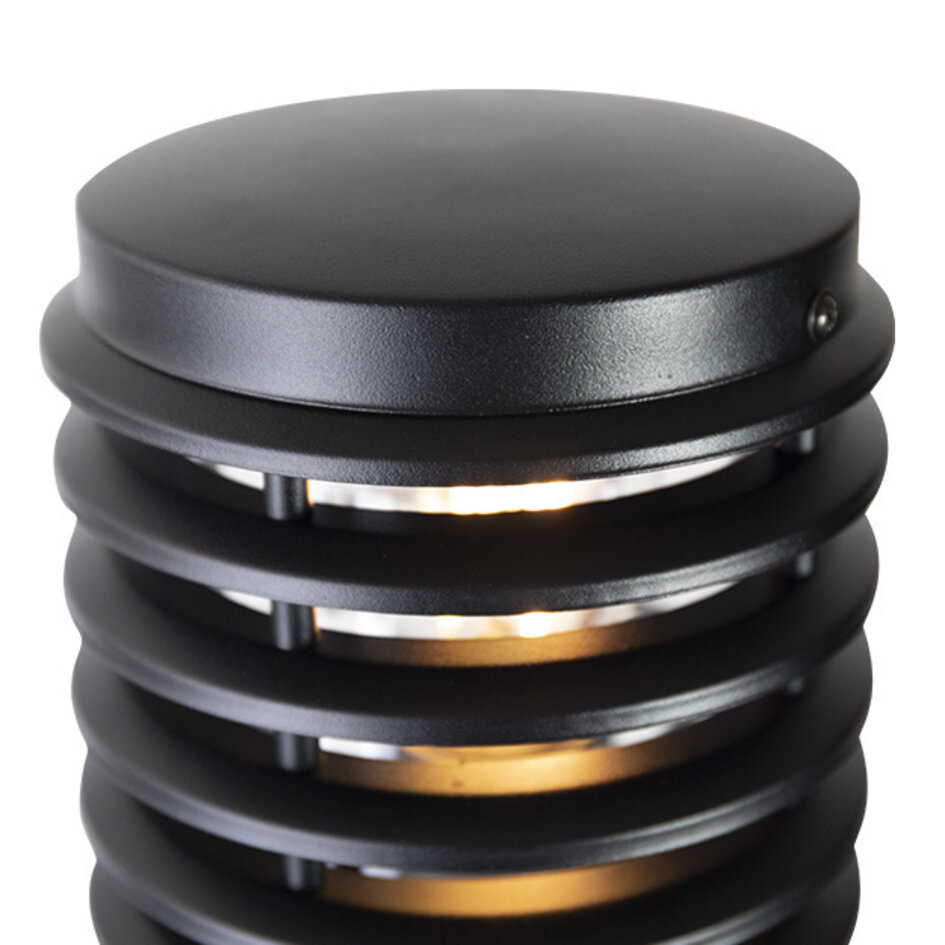 Svarta golvlampan Elia i rostfritt, 50 cm