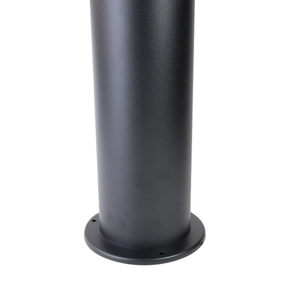 Svarta golvlampan Elia i rostfritt, 50 cm