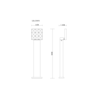Modern svart utomhuslampa  Carla, 50 cm