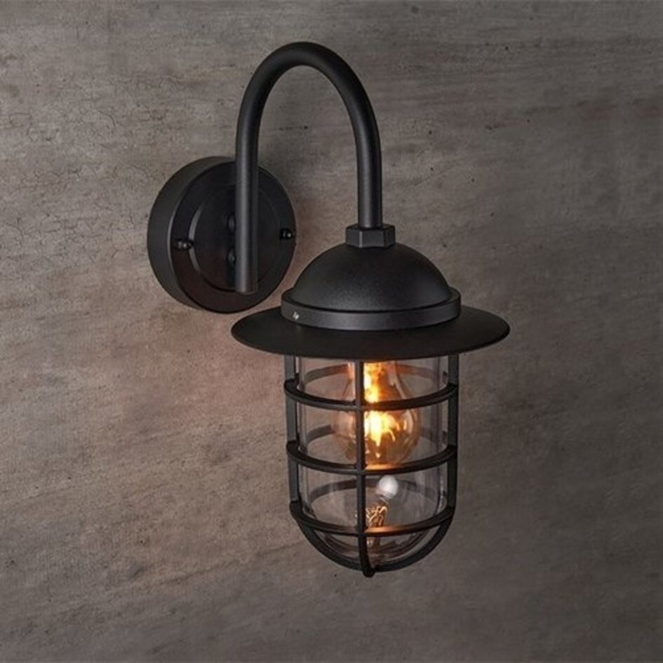 Lantliga vägglampan Claudia - svart