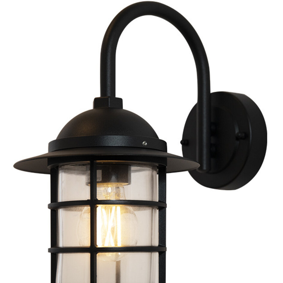 Lantliga vägglampan Claudia - svart
