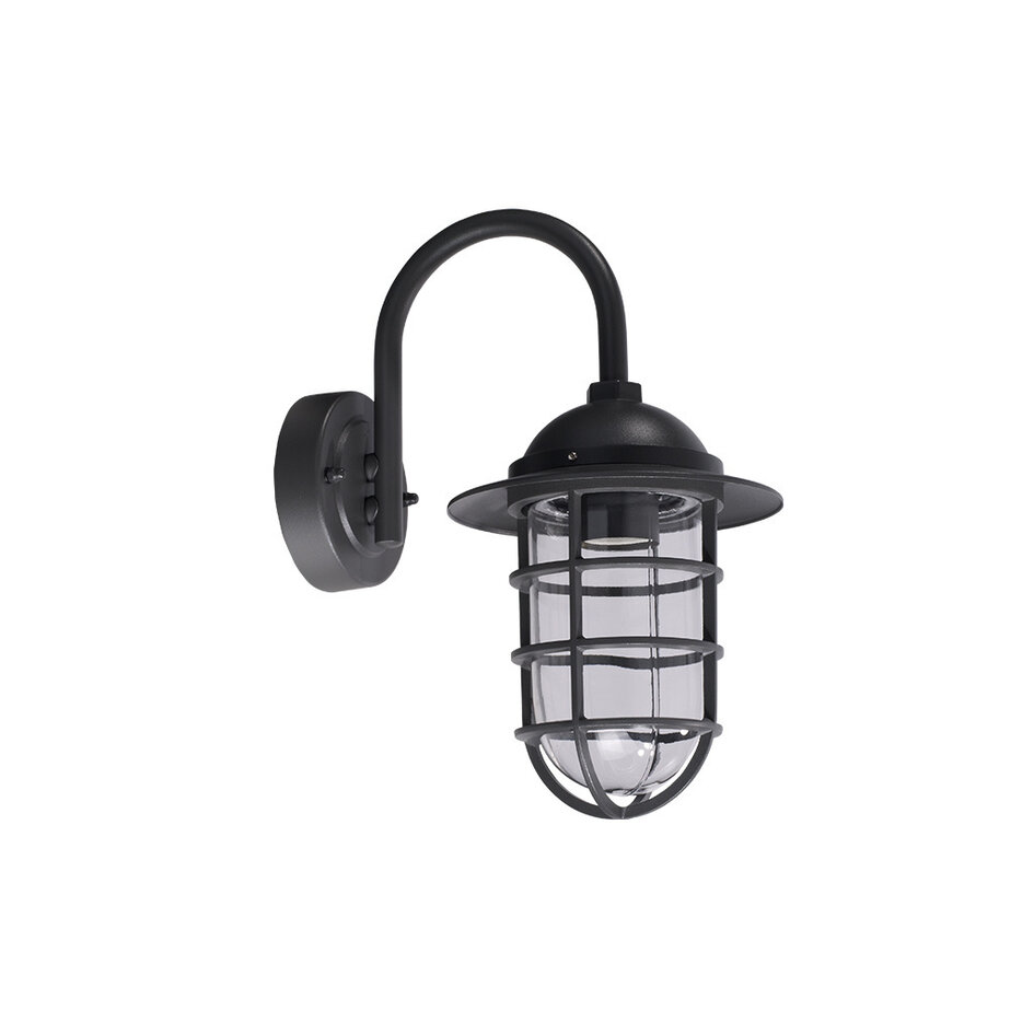 Lantliga vägglampan Claudia - svart