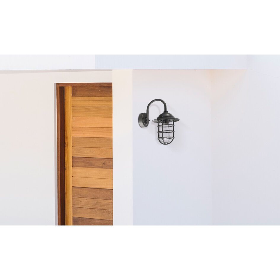 Lantliga vägglampan Claudia - svart