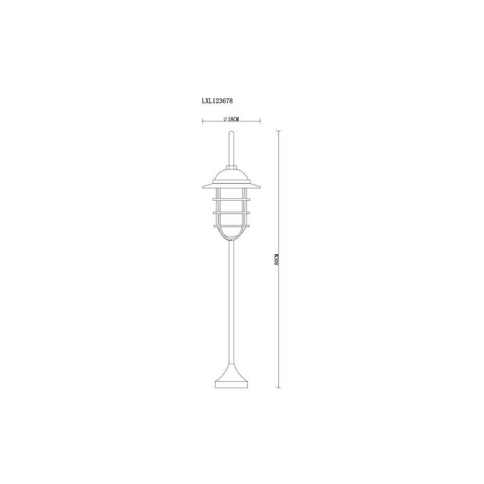 Lantliga golvlampan Dave - svart