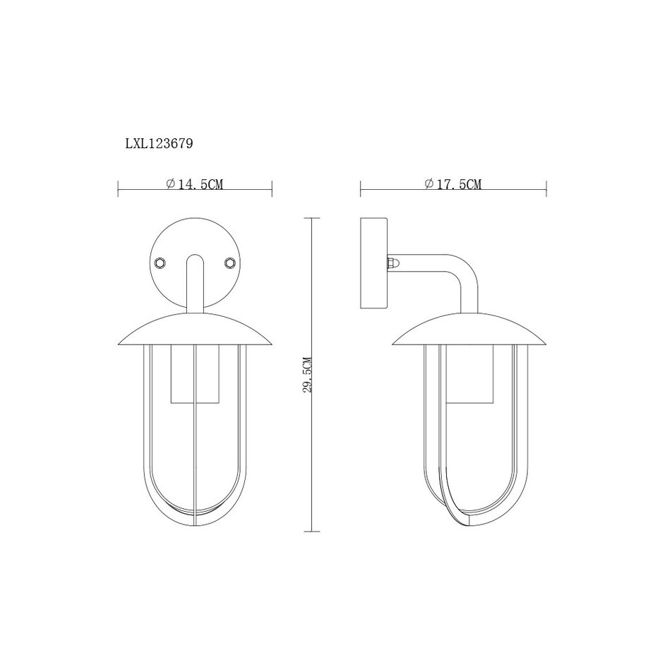 Sommarhus lampan Davide i rostfritt - svart