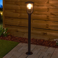 Svart landsbygdslampa Alessandro i rostfritt stål, 80 cm