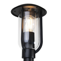 Svart landsbygdslampa Alessandro i rostfritt stål, 80 cm