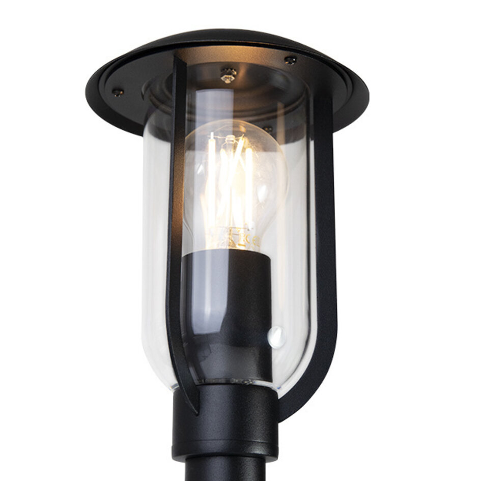 Svart landsbygdslampa Alessandro i rostfritt stål, 80 cm