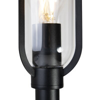 Svart landsbygdslampa Alessandro i rostfritt stål, 80 cm