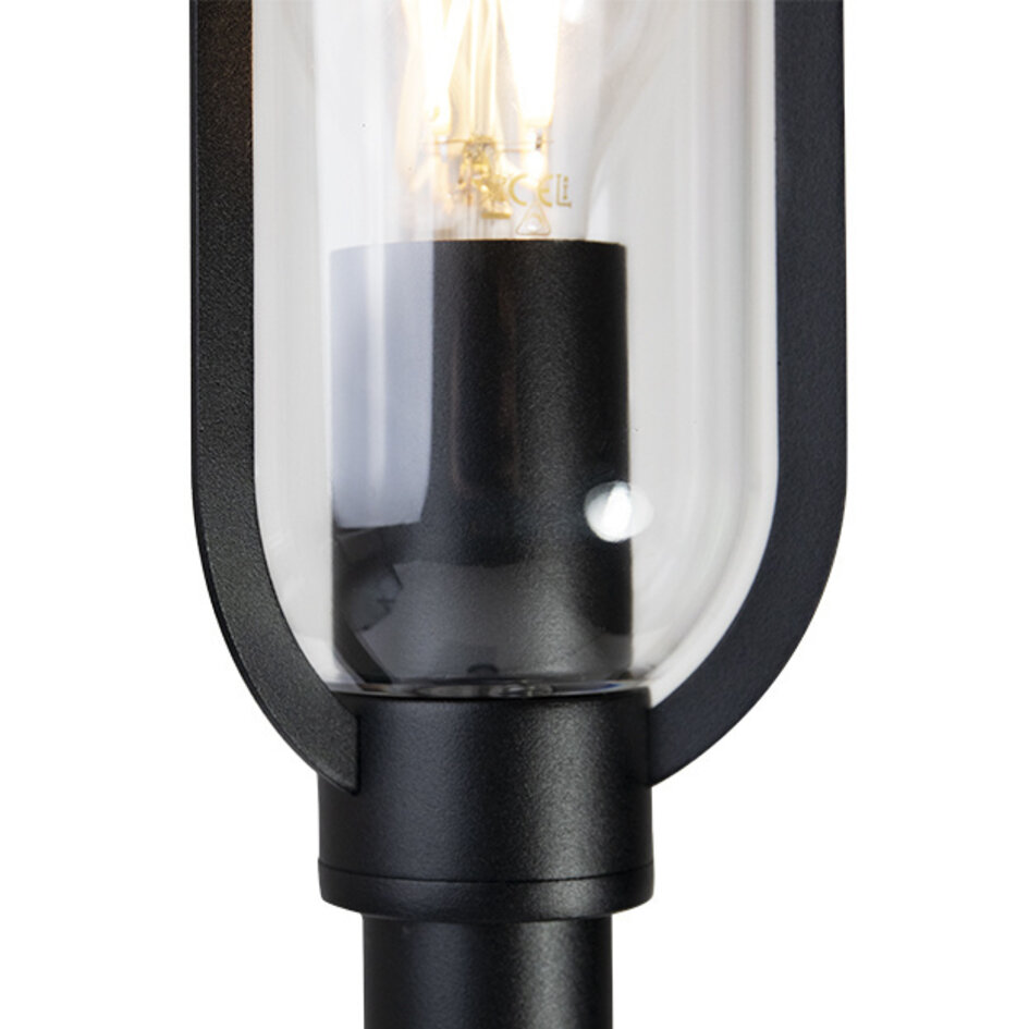 Svart landsbygdslampa Alessandro i rostfritt stål, 80 cm