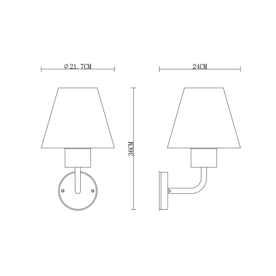 Utomhus vägglampa med lampskärm Michelle - svart